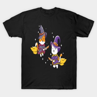 Funny Cat Little Witches Halloween T-Shirt